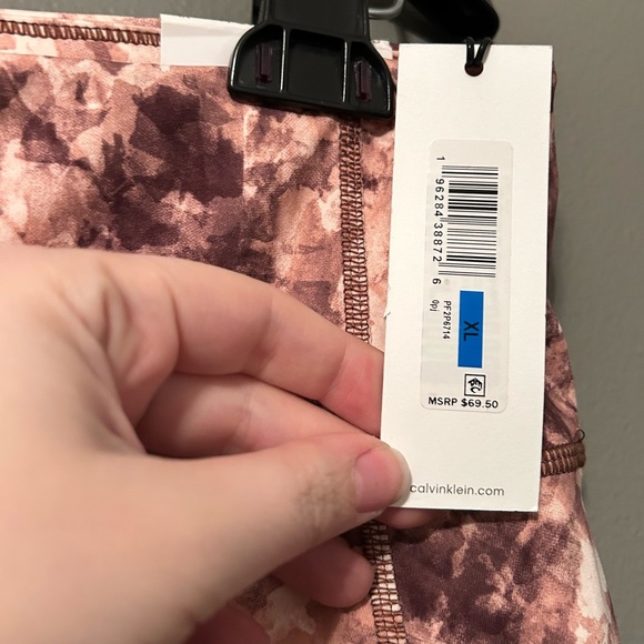 NWT Calvin Klein Sz XL Marble Compression High Waist 7/8 Tights Leggings! - Picture 6 of 13